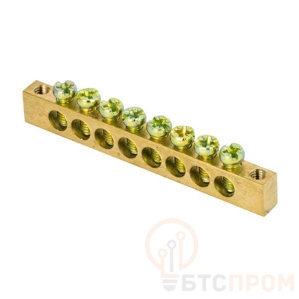 Шина PEN "ноль-земля" 6х9 8 отвер. латунь крепеж по краям розн. стикер PROxima EKF sn0-63-08-k-r фото в каталоге от BTSprom.by  Шина PEN "ноль-земля" 6х9 8 отвер. латунь крепеж по краям розн. стикер PROxima EKF sn0-63-08-k-r фото в каталоге от BTSprom.by