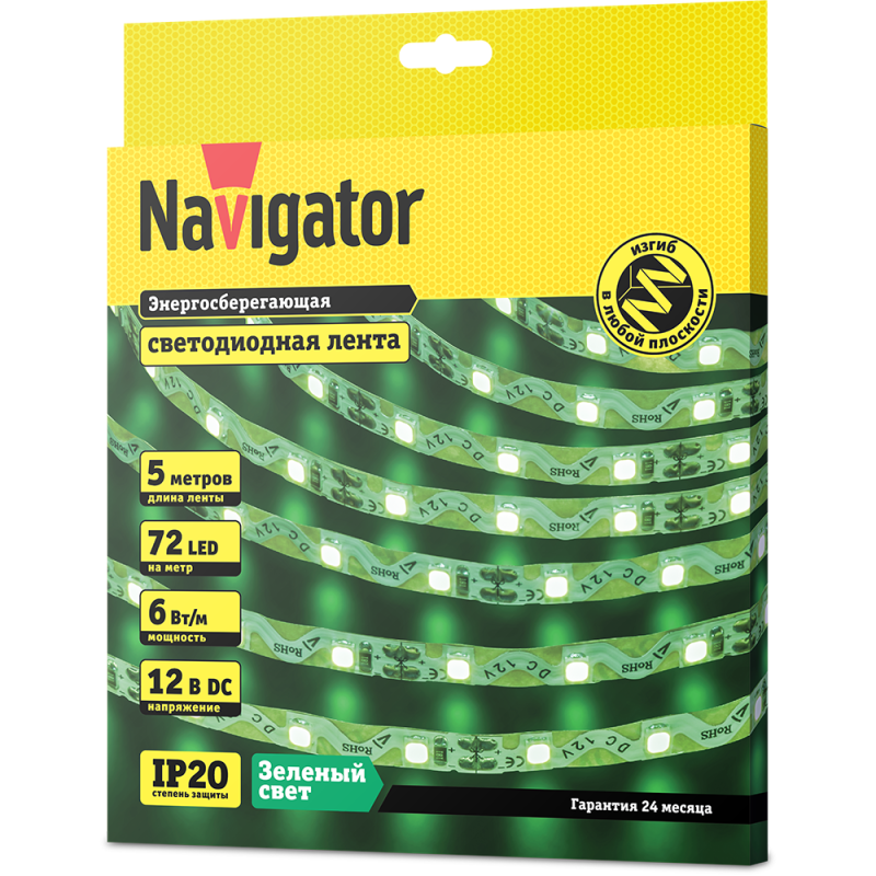  Лента светодиодная 14 474 NLS-2835GST72-6-IP20-12V (уп.5м) NAVIGATOR 14474 фото в каталоге от BTSprom.by