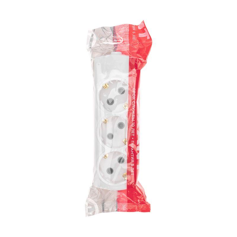  Колодка 3-м с заземл. PREMIUM бел. Rexant 13-4400 фото в каталоге от BTSprom.by