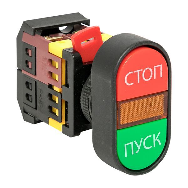  Кнопка APBB-22N "Пуск-Стоп" овал. 24В NO+NC EKF pbn-apbb-o-24 фото в каталоге от BTSprom.by