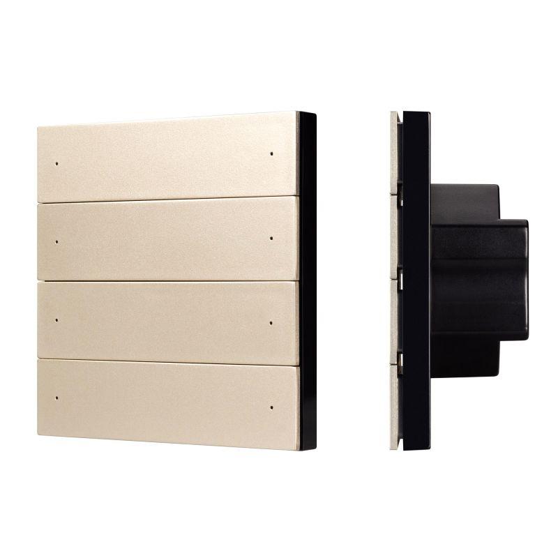 панель кнопочная smart-dmx512-801-22-8g-8sc-dim-in gold (230в 2.4g) (ip20 пластик) intelligent arlight 039317 от BTSprom.by