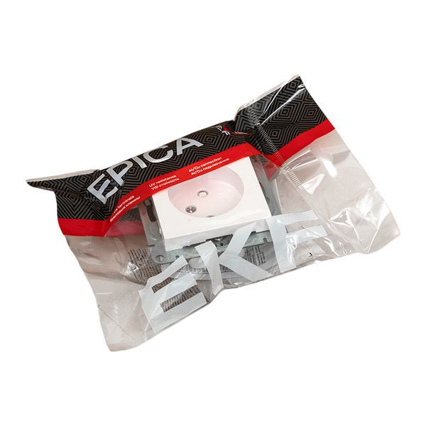  Розетка СП Эпика 16А без заземл. защ. шторки механизм бел. EKF UP1-SOW-101 фото в каталоге от BTSprom.by