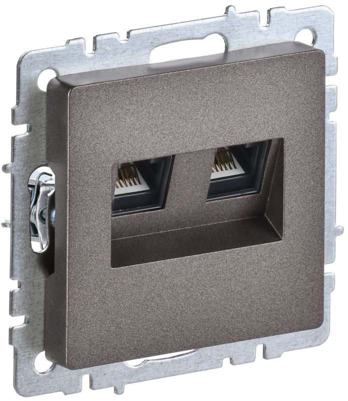 розетка компьютерная двойн. сп rj45 кат.6 brite рк11-2-бртб механизм бронза iek br-k20-2-k45 от BTSprom.by