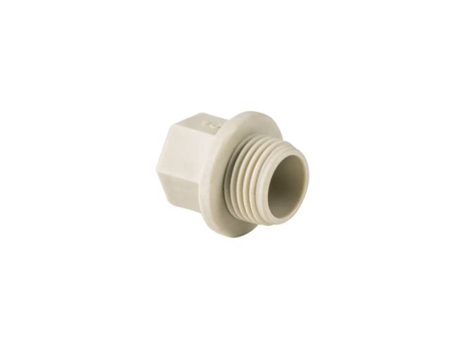 заглушка резьбовая пп 1/2" pn25, сер. ртп (ростурпласт) 10915 от BTSprom.by
