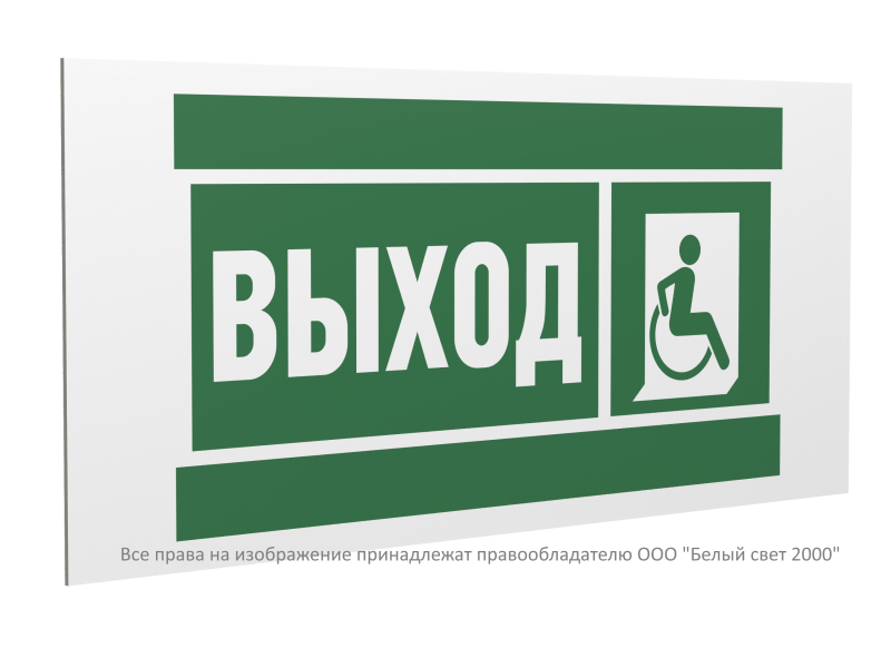 знак безопасности pp-40205.e61"указ.выхода для инвал. в креслах колясках (прав)" белый свет a20798 от BTSprom.by