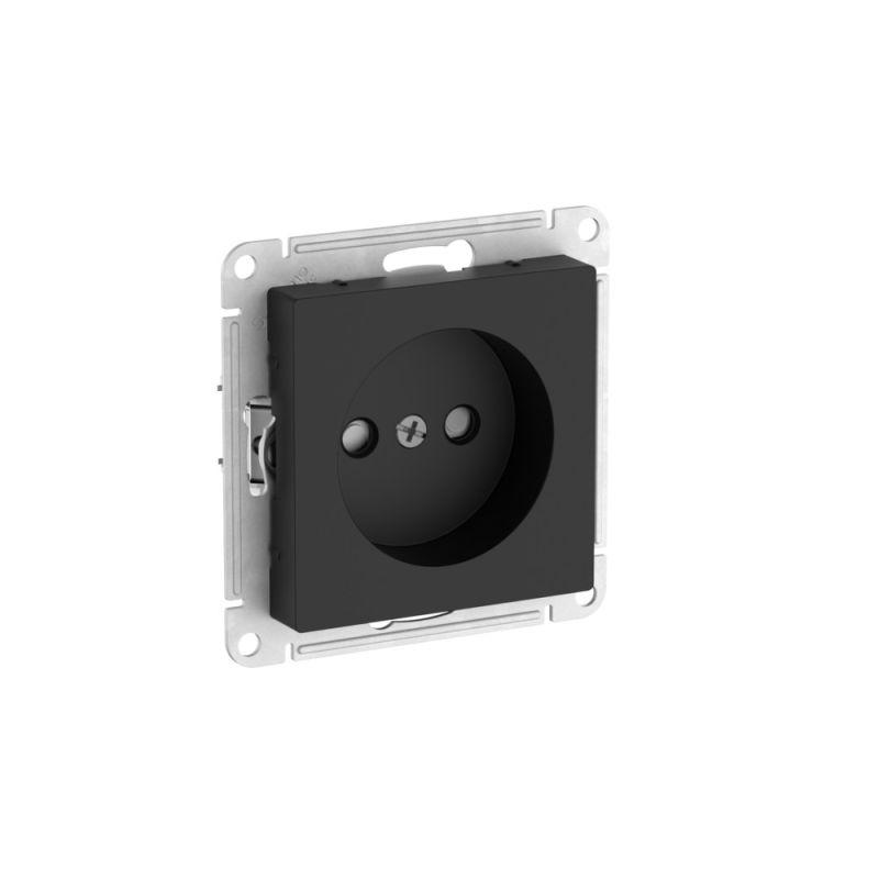 розетка atlasdesign 16а без заземл. защ. шторки быстрозажим. клем. механизм карбон se atn001049s от BTSprom.by