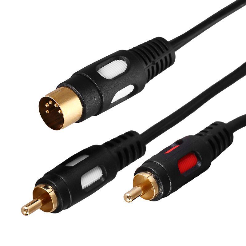 шнур din 5pin plug-2 rca plug 1.5м (gold) rexant 17-2512 от BTSprom.by
