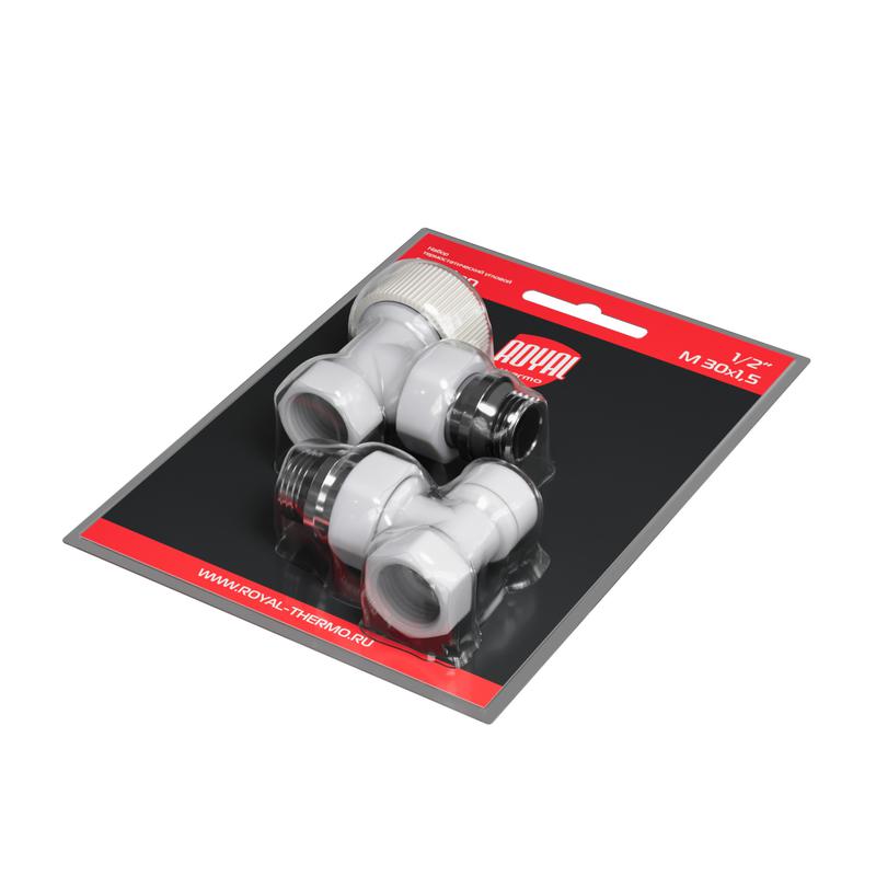 Набор термостатический угловой Design 1/2дюйм М30х1.5 бел. Royal Thermo НС-1640379 фото в каталоге от BTSprom.by