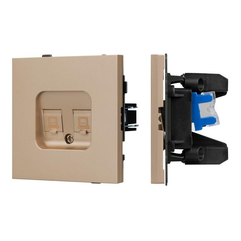 розетка компьютерная 2-м sct-tendo-mpc2-pl-gd rj45 кат.6 механизм arlight 054103 от BTSprom.by