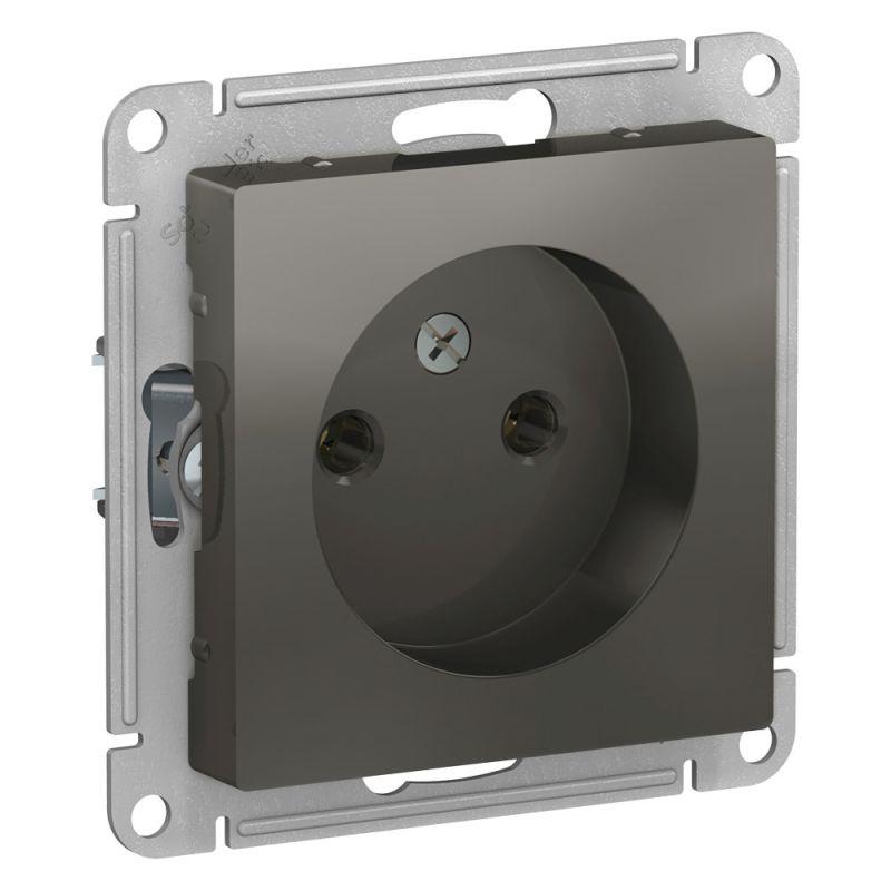 розетка 1-м сп atlasdesign 16а ip20 без заземл. без защ. шторок механизм сталь se atn000941 от BTSprom.by