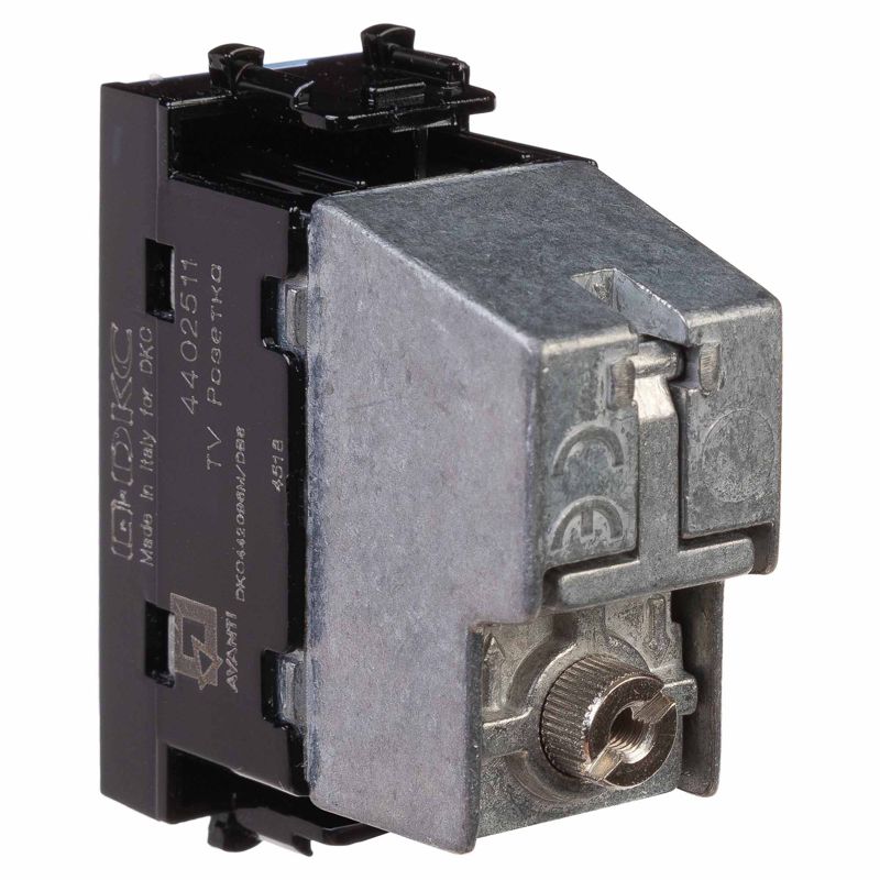  Розетка телевизионная проходная TV 1мод. Avanti "Черный квадрат" 16А DKC 4402511 фото в каталоге от BTSprom.by