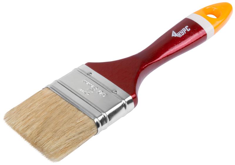  Кисть флейцевая "Мастер" 2дюйм (50мм) натур. щетина деревянная ручка КУРС 00835 фото в каталоге от BTSprom.by