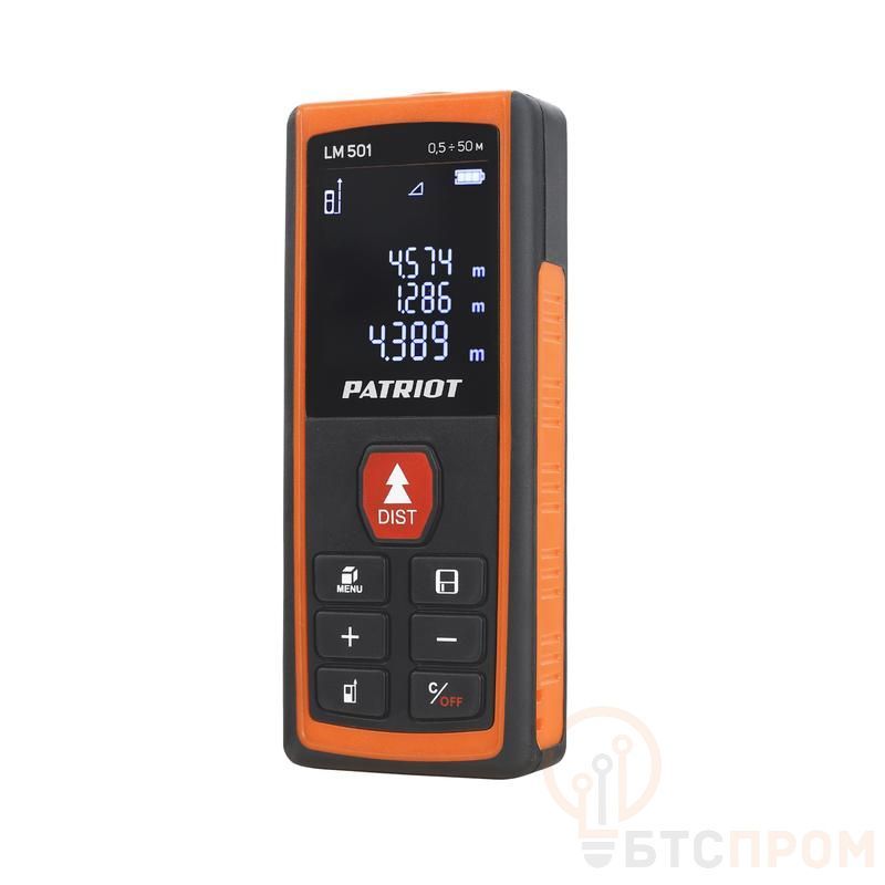 Дальномер лазерный LM 501 макс. дистанция 50м измерение площади объема подсветка память 30изм. чехол в компл. PATRIOT 120201501 фото в каталоге от BTSprom.by  Дальномер лазерный LM 501 макс. дистанция 50м измерение площади объема подсветка память 30изм. чехол в компл. PATRIOT 120201501 фото в каталоге от BTSprom.by