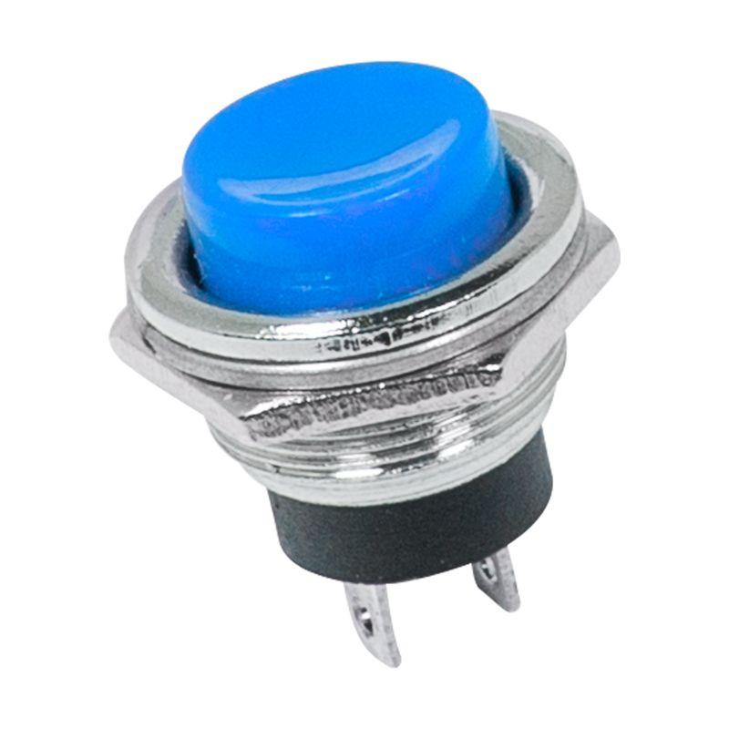 выключатель-кнопка 220в 2а (2с) on-off d16.2 (rwd-306) металл син. rexant 36-3352 от BTSprom.by