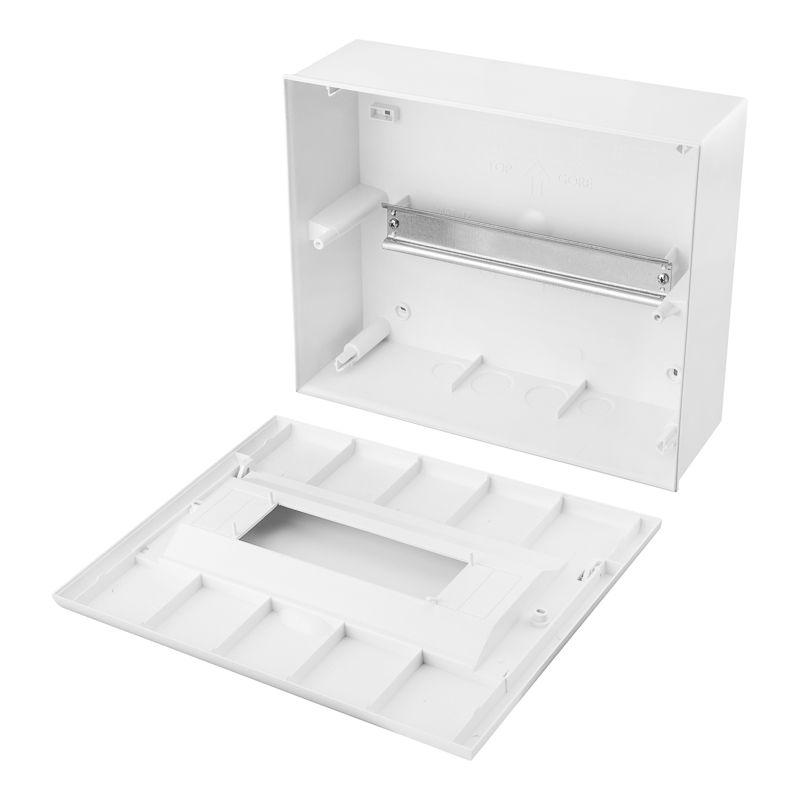  Бокс пластиковый ЩРН-П-12 IP41 бел. дверь бел. Kranz KR-11-0313 фото в каталоге от BTSprom.by