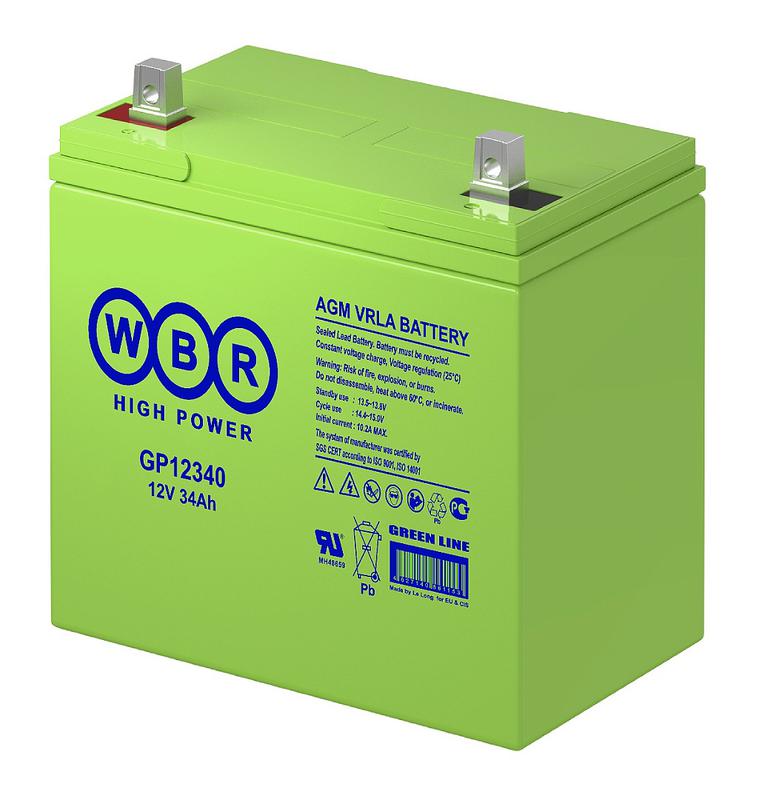  Аккумулятор 12В 34А.ч WBR GP12340 WBR фото в каталоге от BTSprom.by