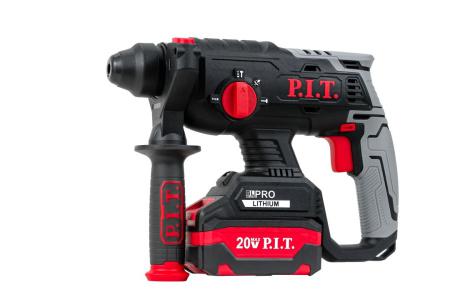 перфоратор sds-plus аккумуляторный бесщеточный pbh20h-22b/2 (20в 1.8дж 3реж 22мм 2акб зу кейс) p.i.t. pbh20h-22b/2 от BTSprom.by