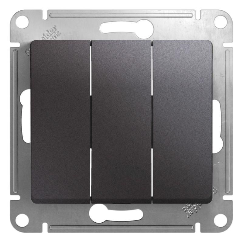 выключатель 3-кл. сп glossa 10а ip20 (сх. 3) 10ax механизм графит se gsl001331 от BTSprom.by