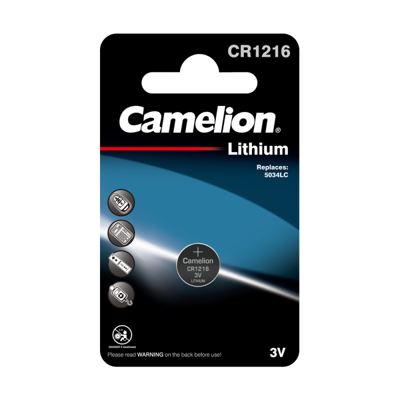 элемент питания литиевый cr1216 bl-1 (блист.1шт) camelion 3609 от BTSprom.by