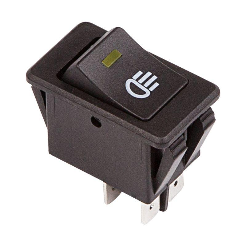выключатель клавишный 12в 35а (4с) on-off с желт. led подсветкой (asw-17d) rexant 36-4442 от BTSprom.by