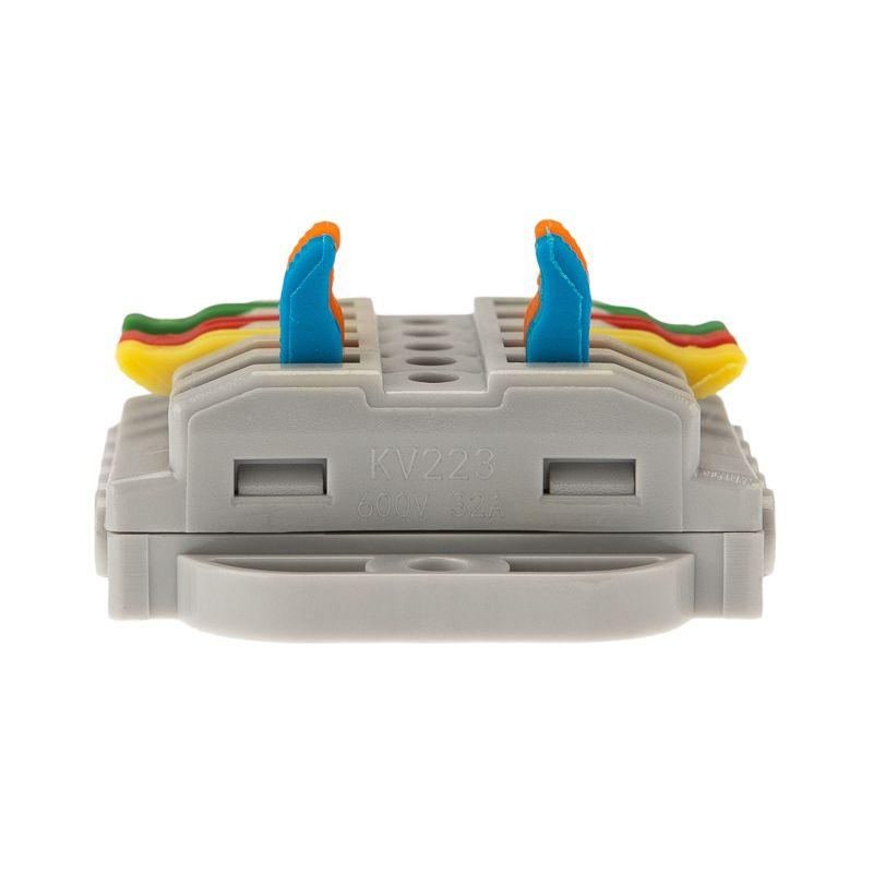  Клемма строительно-монтажная СМК проходная 222-425P 5п 0.08-4кв.мм с монтажной площадкой сер. (уп.20шт) Rexant 07-6265 фото в каталоге от BTSprom.by