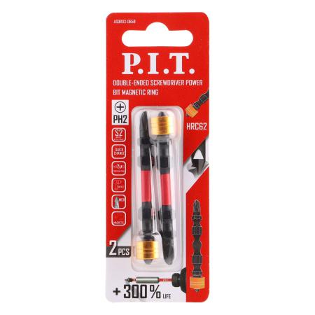 бита ударная двусторон. магнитная ph2-ph2х65мм impact торсионная зона (уп.2шт) p.i.t. asdr03-065b от BTSprom.by