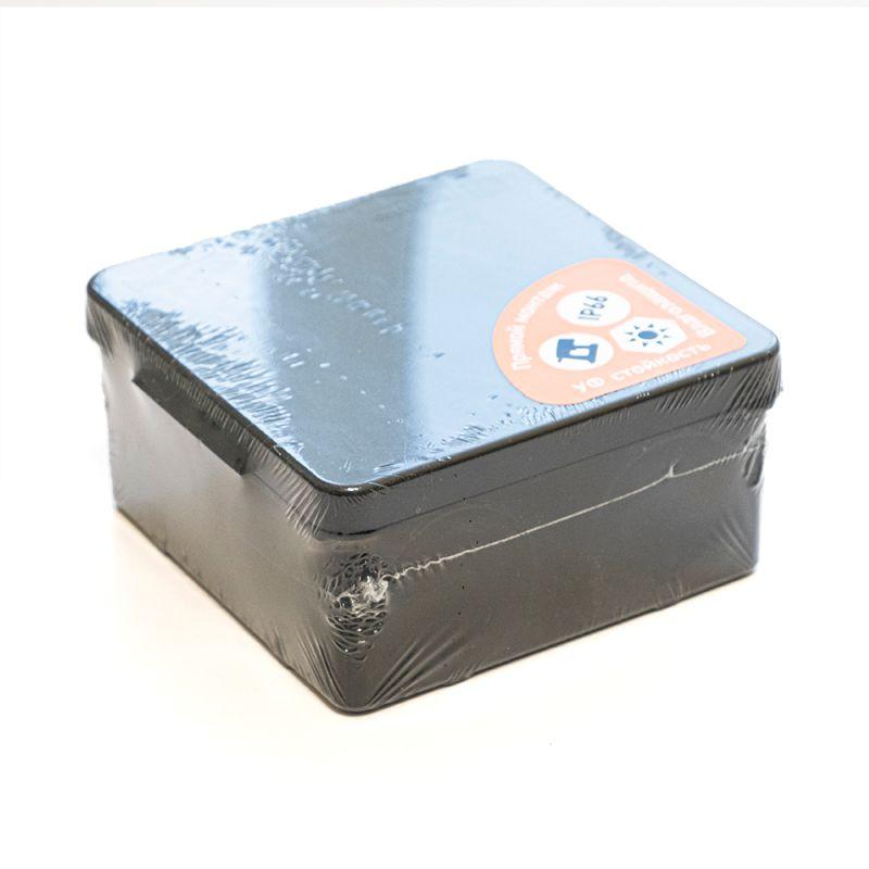  Коробка распределительная ОП 100х100х50мм двухкомпонентн. безгалоген. (HF) для прямого монтажа черн. Промрукав 60-0300-9005 фото в каталоге от BTSprom.by