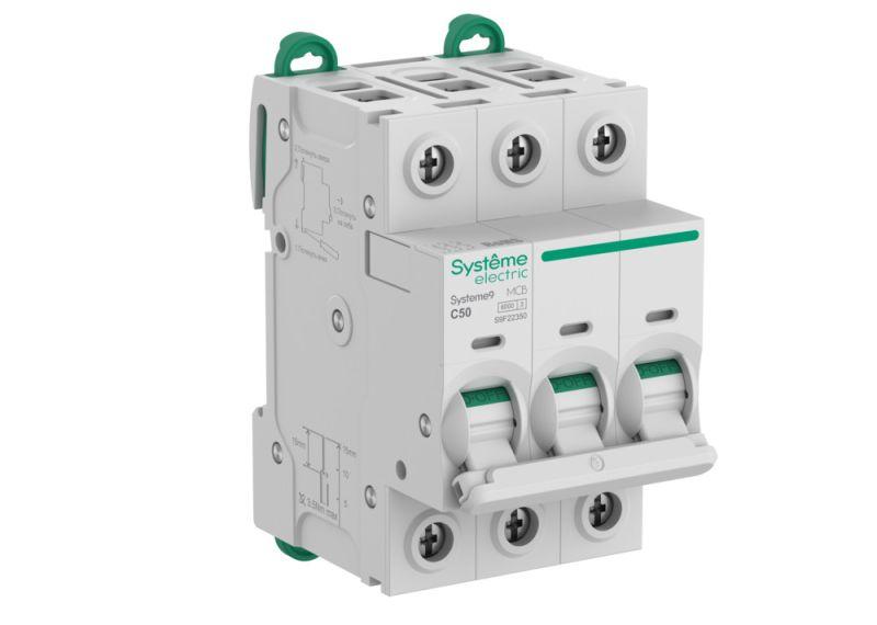 выключатель автоматический 3п c 50а 6ка systeme9 400в se s9f22350 от BTSprom.by