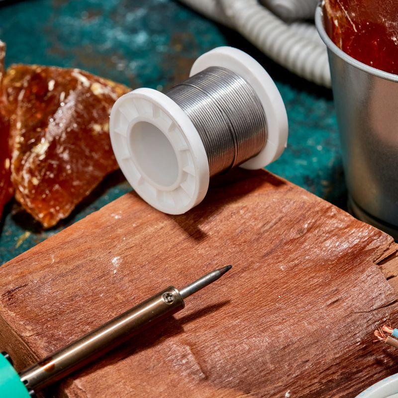  Припой с канифолью ПОС-61 100г d1мм (олово 61% свинец 39%) катушка Rexant 09-3171 фото в каталоге от BTSprom.by