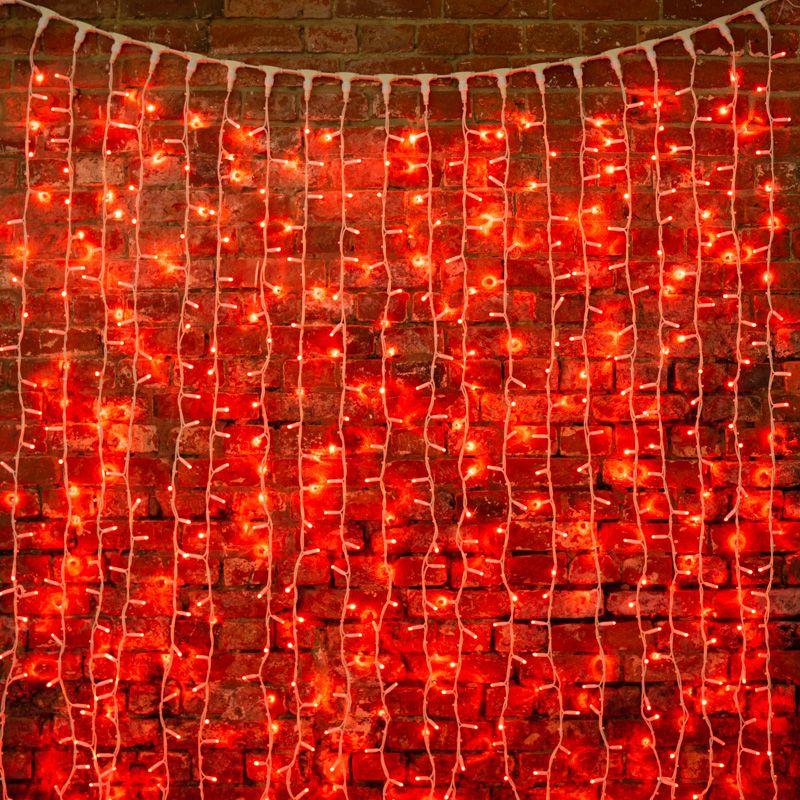  Гирлянда светодиодная "Светодиодный Дождь" 2х3м 760LED красн. 45Вт 230В IP67 постоян. свечение провод каучук бел. Neon-Night 237-132 фото в каталоге от BTSprom.by