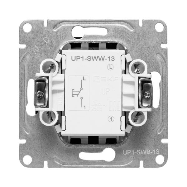  Выключатель кнопочный 1-кл. СП Эпика механизм черн. EKF UP1-SWB-13 фото в каталоге от BTSprom.by