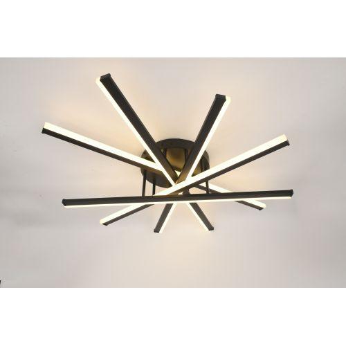 светильник светодиодный aurora 6181-201 led 110вт 3000-6000к потолочн. черн. с пультом rivoli б0068476 от BTSprom.by