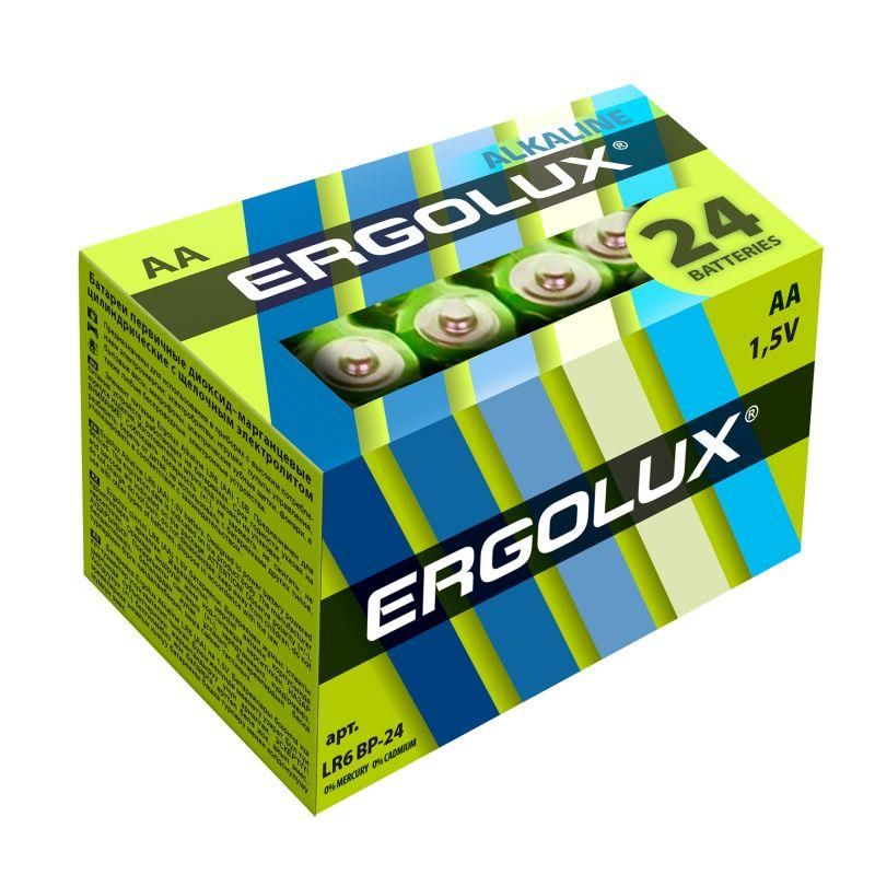 элемент питания алкалиновый aa/lr6 1.5в alkaline bp-24 (уп.24шт) ergolux 14212 от BTSprom.by