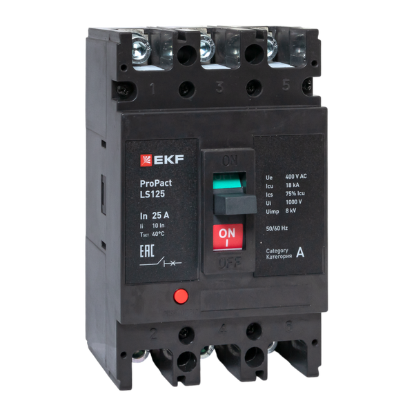 выключатель автоматический 3п 25а 18ка ls125 propact ekf mccb-125-18-3-25-ls от BTSprom.by