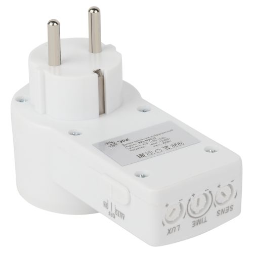  Датчик движения MD 022 розеточный ДДР-01 1200Вт 10-420с 2-9м 3+лк 120гр IP20 (501600) Эра Б0043799 фото в каталоге от BTSprom.by