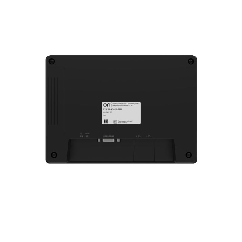  Панель оператора базовая ETG 7дюйм эконом черн. Ethernet ONI ETG-150-NPL-070-B000 фото в каталоге от BTSprom.by