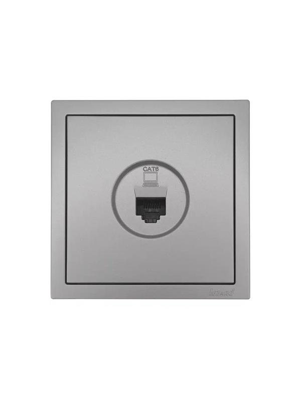  Розетка компьютерная 1-мест. СП ZIMA IP20 сер. матов. LEZARD 704-7488-140 фото в каталоге от BTSprom.by