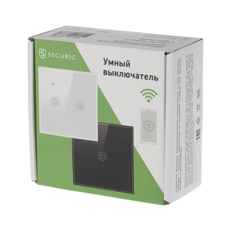  Выключатель умный Wi-Fi двухкнопочный бел. SECURIC SEC-HV-802W2 фото в каталоге от BTSprom.by