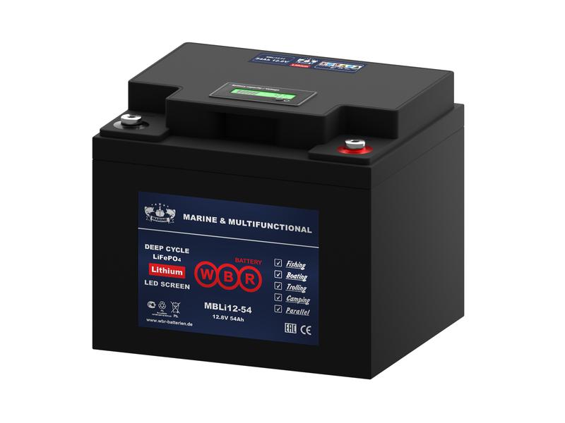 аккумулятор тяговый лодочный литиевый (литий железо фосфатный lifepo4) 12в 54а.ч wbr mbli12-54 от BTSprom.by