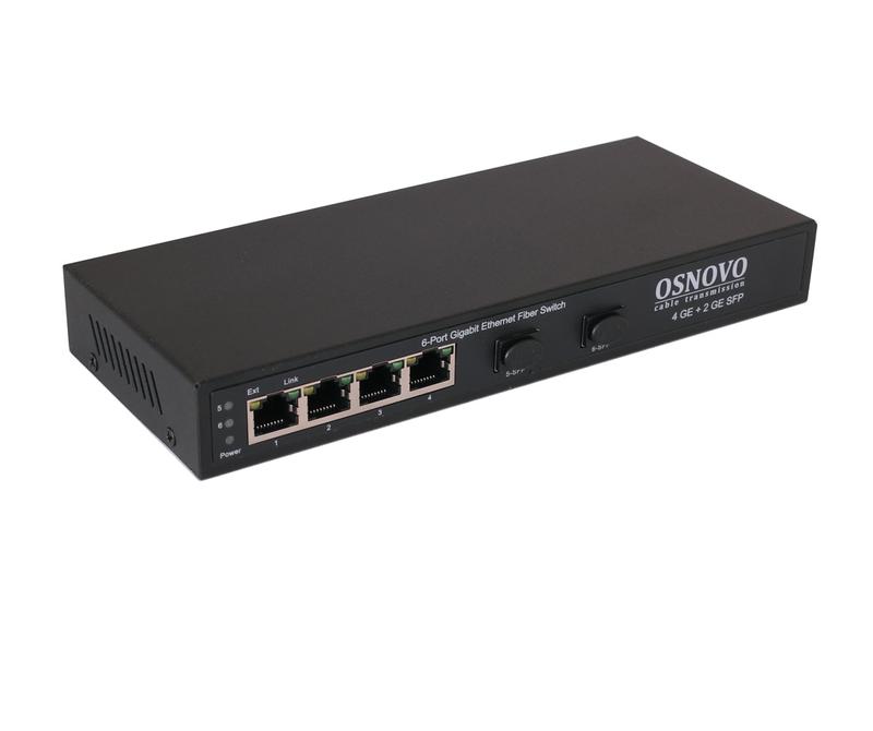коммутатор sw-7042 gigabit ethernet на 4 rj45 + 2 sfp osnovo 13262 от BTSprom.by