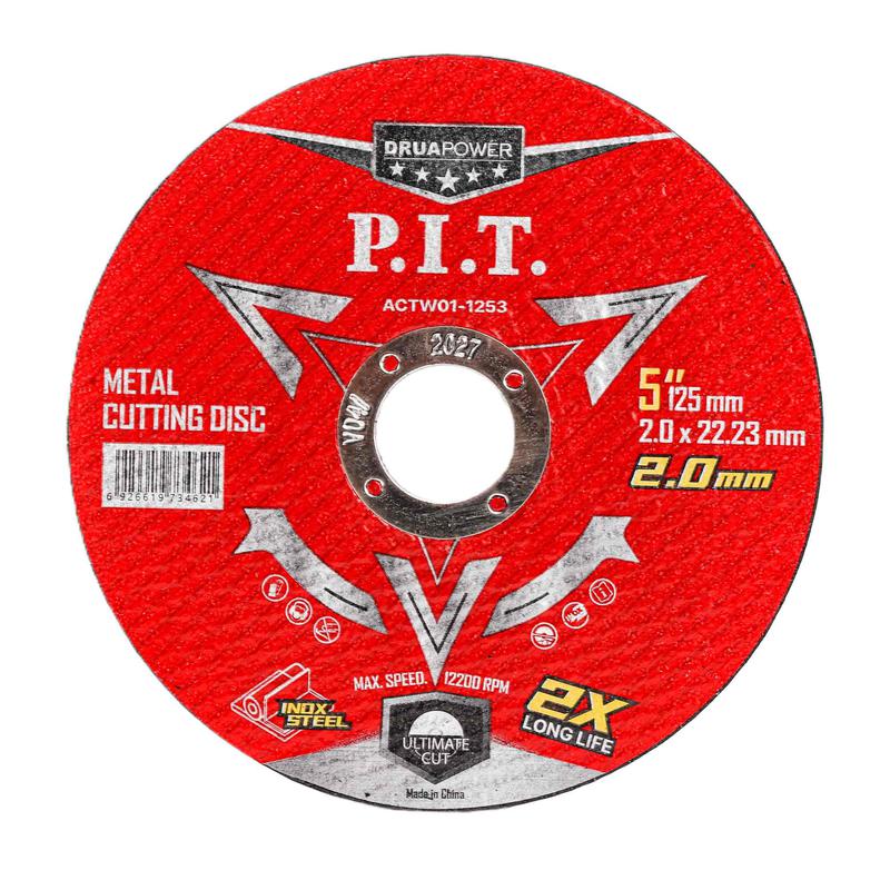 диск отрезной по металлу 125х22.2х2.0мм (уп.10шт) p.i.t actw01-1253 от BTSprom.by