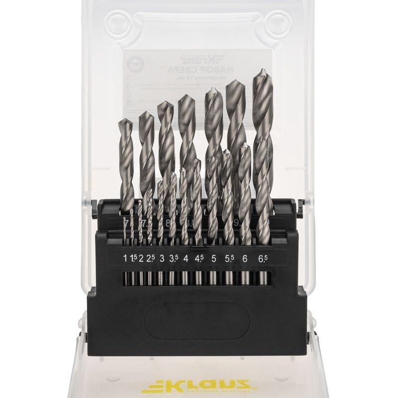  Набор сверл по металлу HSS 4241 Ш/Х 1-10мм (через 0.5мм) (19 предметов) Kranz KR-91-0636 фото в каталоге от BTSprom.by