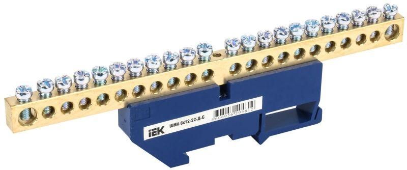 шина нулевая на din-изол. шни-8х12-22-д-с iek ynn10-812-22d-k07 от BTSprom.by