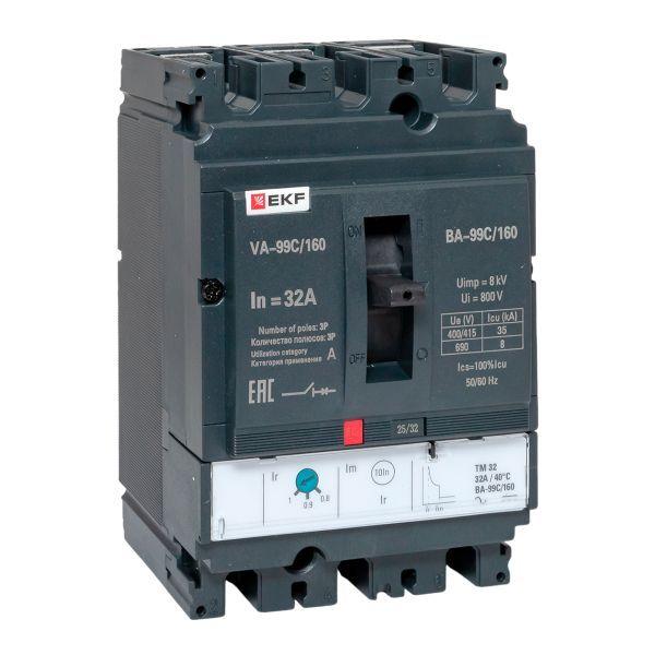 выключатель автоматический 3п 160/32а 36ка ва-99c compact ns proxima ekf mccb99c-160-32 от BTSprom.by