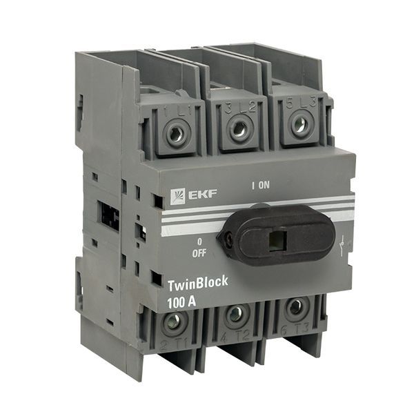 рубильник 3п 100а с рукояткой управления для прямой установки twinblock proxima ekf tb-100-3p-f от BTSprom.by