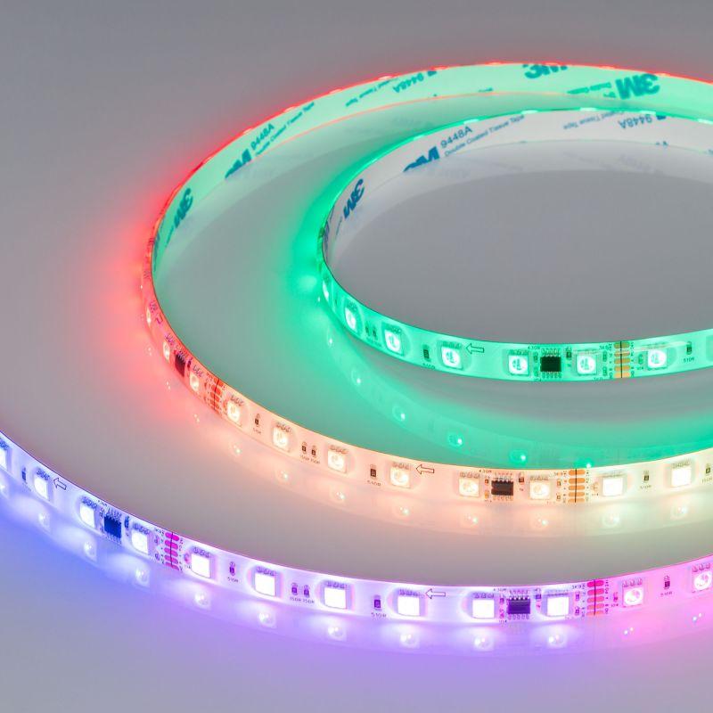 лента светодиодная dmx-se-b60-10mm 24v rgb-px6 14вт/м ip65 5060 герметичная бегущий огонь (уп.5м) arlight 039607 от BTSprom.by