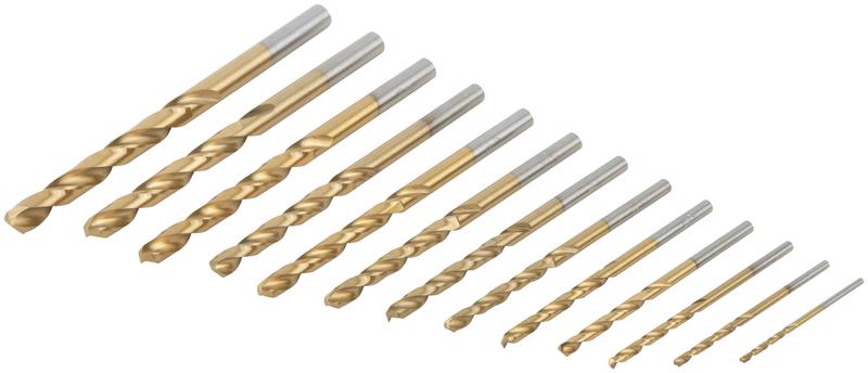  Набор сверл HSS по металлу титан. покрытие (15-2-25-3-32-35-4-45-48-5-55-6-65мм) (13шт) FIT 34217 фото в каталоге от BTSprom.by