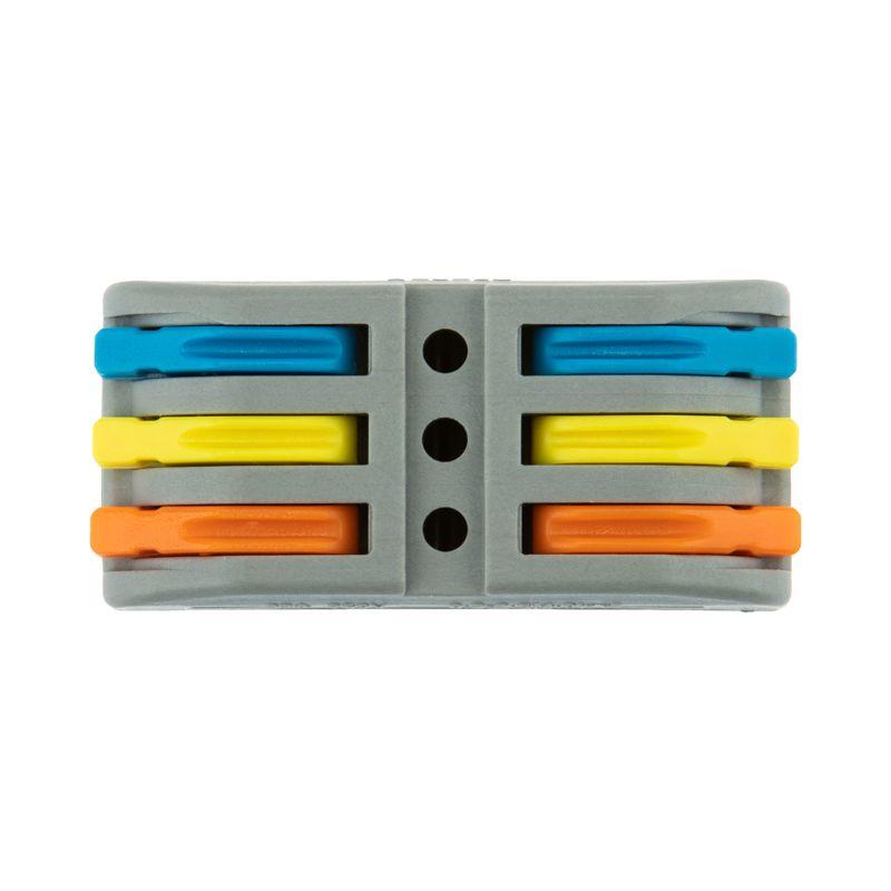  Клемма строительно-монтажная СМК проходная 222-423 3п 0.08-4кв.мм сер. (уп.25шт) Rexant 07-6263-3 фото в каталоге от BTSprom.by