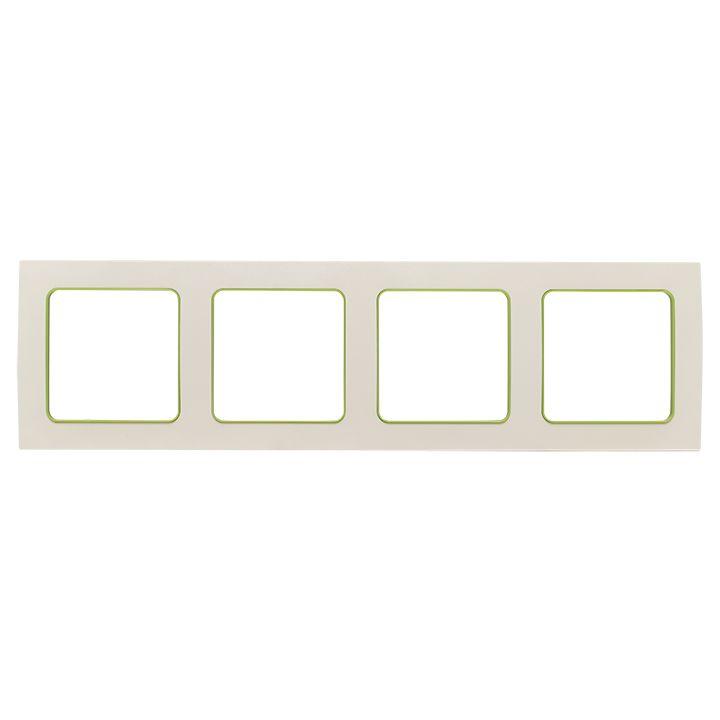 рамка 4-м стокгольм бел. с линией цвета зел. proxima ekf eam-g-303-10 от BTSprom.by