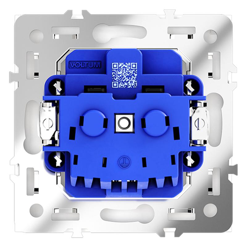  Розетка 1-м СП S70 16А с заземл. защ. шторки механизм бел. глянцевый Voltum VLS040201 фото в каталоге от BTSprom.by